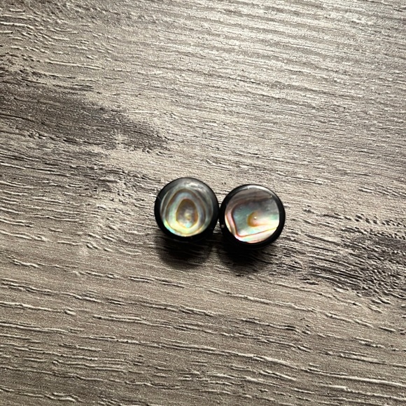 Bodyartforms Jewelry 2 Double Flare Abalone Inlay Horn Plugs Poshmark